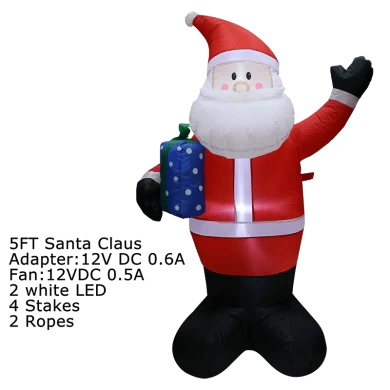 Senmasine 圣诞圣诞老人充气充气圣诞充气装饰节日冬季室内户外