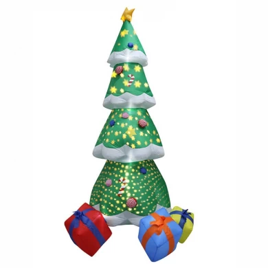 Senmasine aufblasbarer Weihnachtsbaum zum Aufblasen, Weihnachtsdekoration, eingebaute LED-Lichter, für drinnen und draußen, weihnachtlich dekorativ