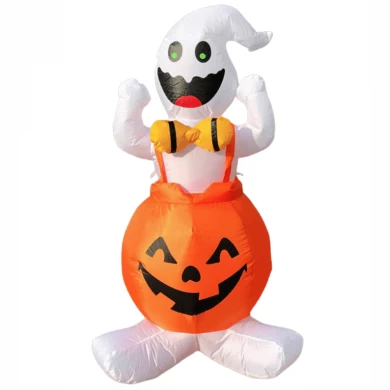Senmasine Citrouille fantôme gonflable d'Halloween pour la maison, décoration intérieure et extérieure, LED intégrée