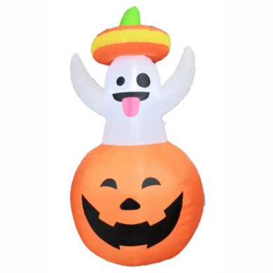 Senmasine Citrouille fantôme gonflable d'Halloween pour la maison, décoration intérieure et extérieure, LED intégrée