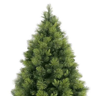 Senmasine 7,5 stopy zielona choinka do dekoracji świątecznych na zewnątrz sztuczna twarda igła mieszana PVC Pe