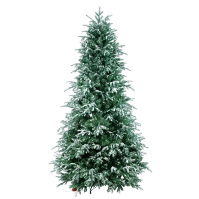 Senmasine 7,5ft Pe Pvc kunstmatige gevlokte kerstbomen met led-verlichting buiten kerstversiering