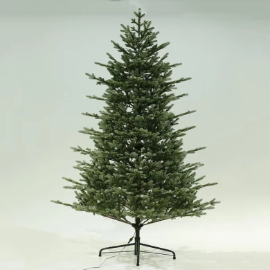 Árbol de Navidad de Pe artificial preiluminado Senmasine de 7,5 pies con luces Led, decoración navideña para fiestas al aire libre