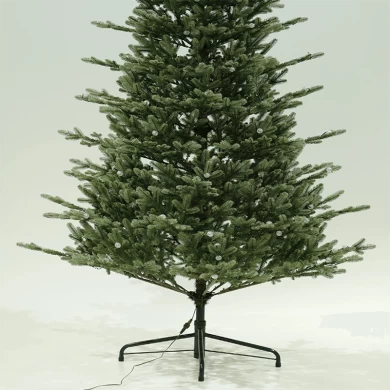 Árbol de Navidad de Pe artificial preiluminado Senmasine de 7,5 pies con luces Led, decoración navideña para fiestas al aire libre