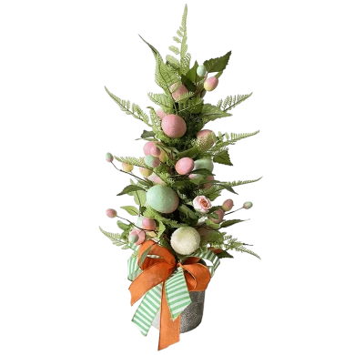 شجرة عيد الفصح على شكل بيض ملون من Senmasine لتزيين المنزل والحديقة والطاولة مقاس 18 بوصة و19 بوصة و24 بوصة