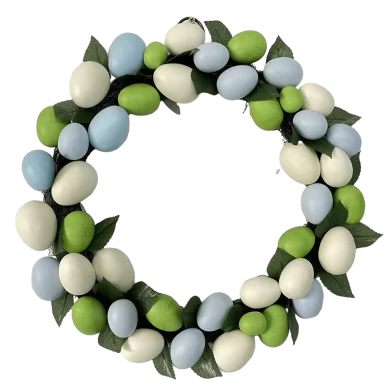 Senmasine easter eggs wreath for front door hanging decoration 18inch 20inch 22inch