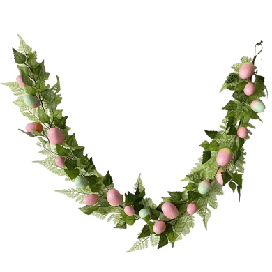 Senmasine 6ft Easter Garlands With Colorful Easter Eggs Wall Home Spring Decoration