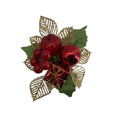 Senmasine meerdere stijlen bessen picks voor kerstboom krans decoratie gemengde dennenappels hulstbladeren