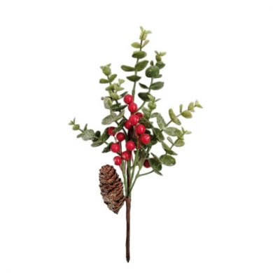 Senmasine – pics de baies rouges artificielles pour couronne d'arbre de noël, décoration de maison de vacances