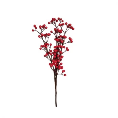 Senmasine 用于圣诞树花环度假家居装饰的人造红色浆果