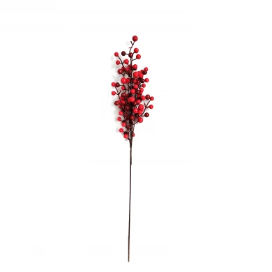 Senmasine Artificial christmas red berry pick for Ornaments DIY Crafts Wedding Winter Home Party Decor