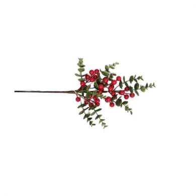 Senmasine, selección de bayas rojas de Navidad artificiales para adornos, manualidades DIY, decoración de fiesta en casa de invierno y boda