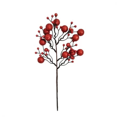 Senmasine pinecone picks for Ornaments DIY Arrangements Xmas Decorations Artificial leaves christmas berries pick