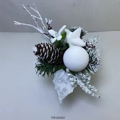 Senmasine ホワイトクリスマスツリーピックフェスティバル DIY アレンジメントホームデコレーション用