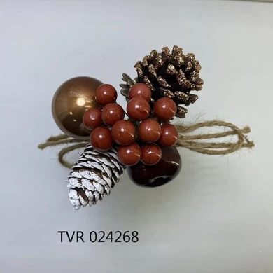 Senmasine pinecone artificial picks for Christmas DIY wreath tree ornaments Holiday Home decorative