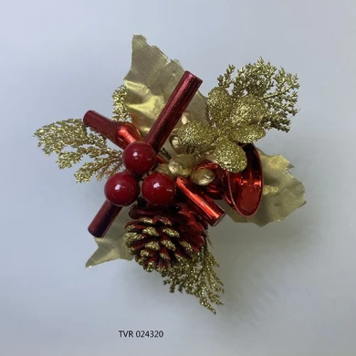 Senmasine glitter kerstprikkers voor arrangementen dennenappel gemengde ornamenten kerstboomfeest doe-het-zelf decoraties