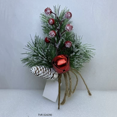Senmasine 冷ややかなクリスマスピック DIY リースクリスマスデコレーション用雪植毛松葉の枝
