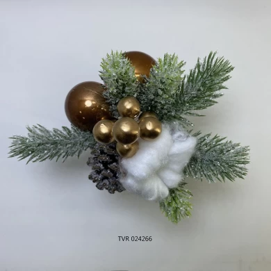 Senmasine púas florales de pino para coronas de Navidad guirnaldas fiesta DIY adornos de Navidad regalos decorativos