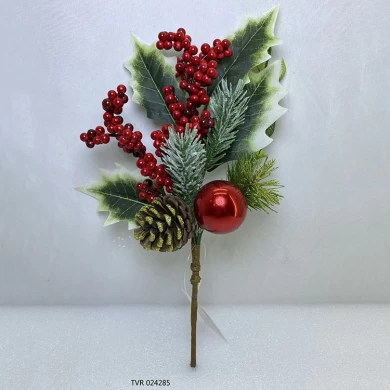 Senmasine floral picks christmas for Holiday Xmas Wreath DIY Garland wreath Decoration mixed pinecone red berries