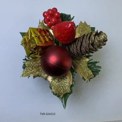 Senmasine glitter kunstmatige dennenappelprikkers gemengde kerstballen balornamenten voor kerstwintervakantie DIY-decoratie