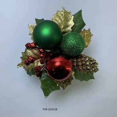 Senmasine glitter pigna artificiale raccoglie palline di palline miste ornamenti per la decorazione fai-da-te delle vacanze invernali di Natale