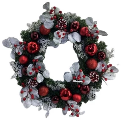 Senmasine 40cm 50cm christmas door wreath for winter xmas holiday festival hanging decorative