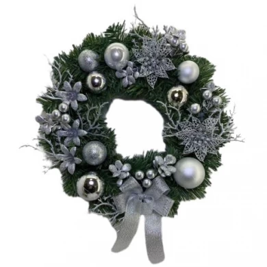 Senmasine 30cm 50cm guirlanda de natal porta para feriado pendurado decorativo arcos mistos enfeites bola de natal
