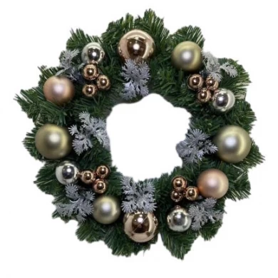 Senmasine couronne de Noël extérieure pour porte d'entrée suspendue vacances fête d'hiver décoration de Noël 30 cm 40 cm