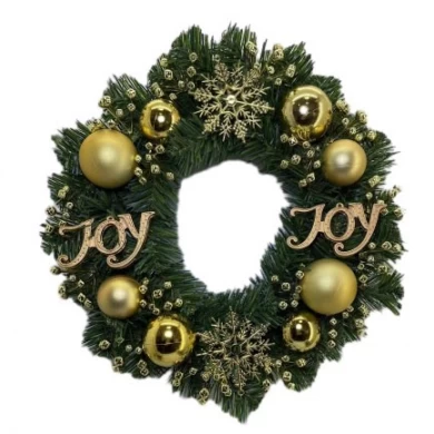 Senmasine couronne de Noël extérieure pour porte d'entrée suspendue vacances fête d'hiver décoration de Noël 30 cm 40 cm