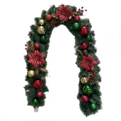 Senmasine ghirlande natalizie artificiali da 1,8 m per caminetti domestici per interni ed esterni, decorazioni per feste