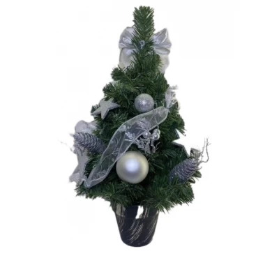 Senmasine 50cm table christmas tree with bows pinecone Home Indoor Holiday Tabletop decoration