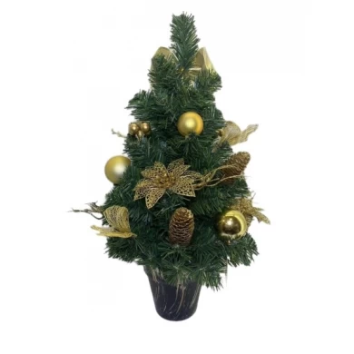 Senmasine tavolo da 50 cm albero di Natale con fiocchi pigna Decorazione da tavolo per la casa e le vacanze al coperto