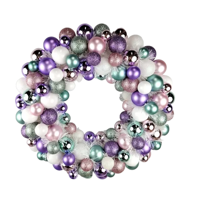 Senmasine – couronne de boules de 30cm, 40cm, 50cm, pour mur de porte, décoration de fête de vacances