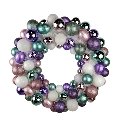 Corona de bolas de adornos Senmasine de 30cm, 40cm y 50cm para decoración de fiesta navideña en la pared de la puerta