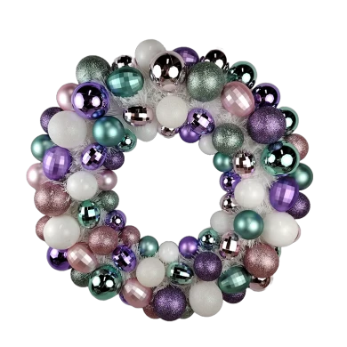 Senmasine – couronne de boules de 30cm, 40cm, 50cm, pour mur de porte, décoration de fête de vacances