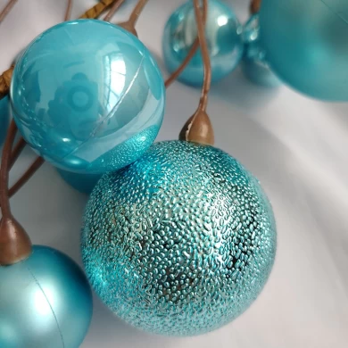 Senmasine boule bleue 6 pieds guirlandes de boules pour décoration murale de vacances de Noël