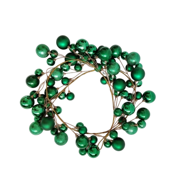 Senmasine 绿色 6 英尺圣诞球花环，适用于圣诞节悬挂家居室内室外派对装饰