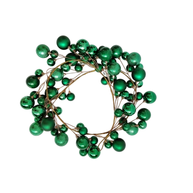 Senmasine green 6ft Christmas ball garlands for Xmas Hanging Home Indoor Outdoor Party Decorations