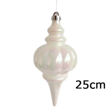 Senmasine Palline di sfere affusolate da 25 cm per appendere decorazioni per feste di Natale Plastica infrangibile Ornamento a forma speciale