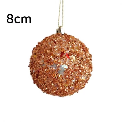 Senmasine glitter Christmas plastic baubles for hanging holiday decor Shatterproof Special-shaped ornaments ball