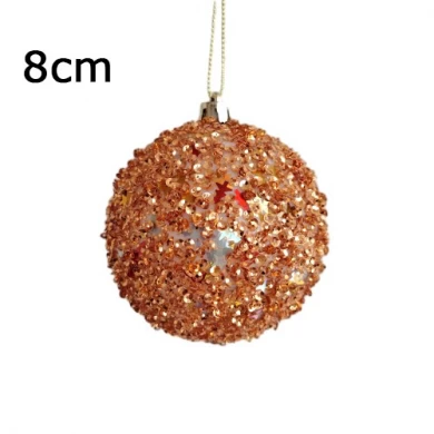 Senmasine palline di Natale in plastica glitterate per appendere decorazioni natalizie, infrangibili, palline per ornamenti a forma speciale