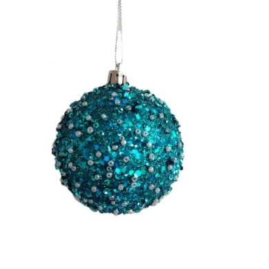 Senmasine glitter Christmas plastic baubles for hanging holiday decor Shatterproof Special-shaped ornaments ball