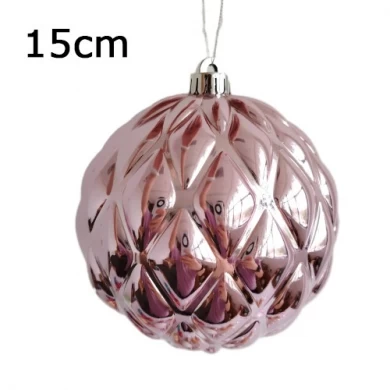 Senmasine Palline di Natale personalizzate da 15 cm Ornamenti in plastica infrangibile decorazione da appendere Palla a forma speciale