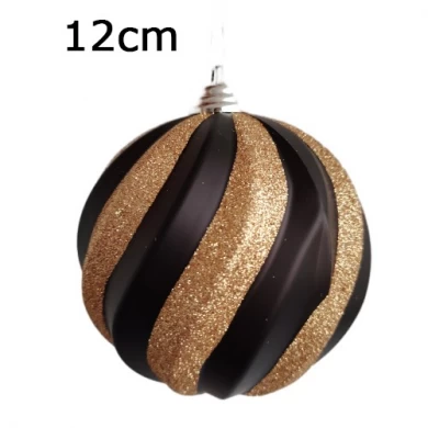 Senmasine 12 سم حلي عيد الميلاد المقاومة للكسر على شكل خاص، زينة معلقة فريدة من نوعها على شكل كرة بلاستيكية لعيد الميلاد