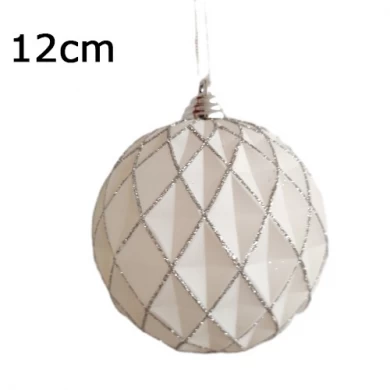 Senmasine 12 cm boules de Noël incassables ornements suspendus de forme spéciale boule en plastique pendentif de noël Unique