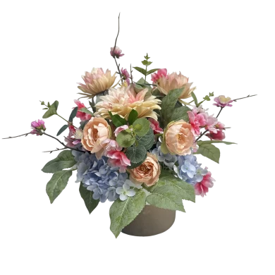 Senmasine – couronne d'hortensia artificielle, pivoine, fleurs, rose, dahlia, pour porte d'entrée, décoration suspendue au printemps