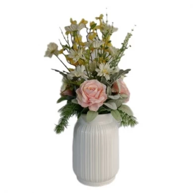 Senamsine イースター装飾混合造花ウサギバニープラスチック卵春植物
