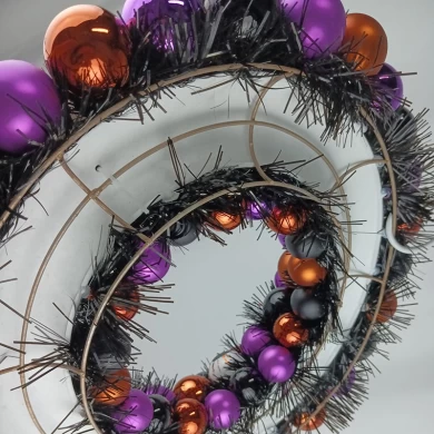 Senmasine 40cm bauble ball wreaths for Halloween party festival holiday hanging decoration metal base