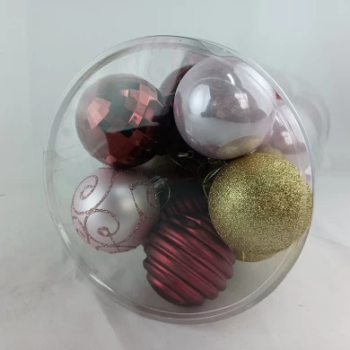 Senmasine 50pcs christmas ball set for xmas tree hanging decoration shatterproof gold red pink ornaments 60mm