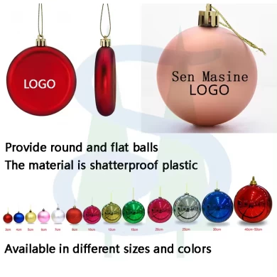 Senmasine christmas ornaments with logo Photo Personalized Customizable shatterproof hanging plastic baubles ball gift